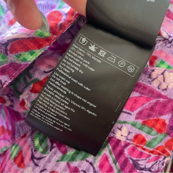 BA&SH Abo Floral Print Violet Purple High Waist Flowy Trouser Pants EUC Size XS - Picture 8 of 10